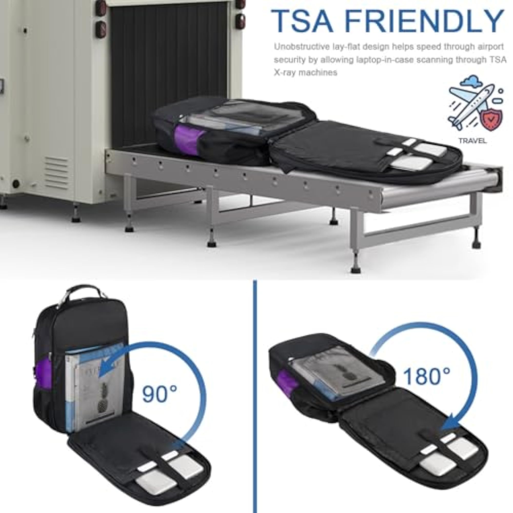 Extra Large TSA Travel Backpack, 17.3 Inch